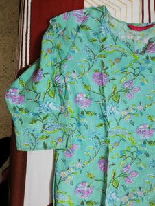 Floral Print Cotton tunic kurta
