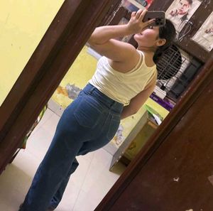 White Ribbed sleevless Top