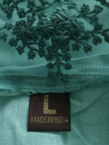 Floral Lace Trim Kurta With Dupatta Set