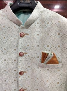 Mens Sherwani For Engagement/Wedding(Pista Colour)
