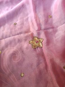 Pink Embellished Saree