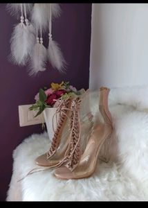 HOT and SEXY CLEAR NUDE 😉 LACE BOOTS 🤍