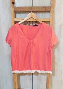 Orange Colour Top Size-38
