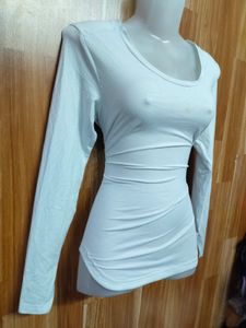 White Long Sleeve Top