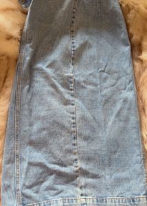 Denim Blue Button-Front Skirt