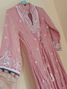 Ethnic Kurta With Attached Jacket