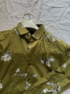 Olive Green Floral Shirt