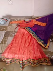 Peach Colour Lehnga
