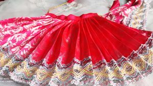 Pink And Silver Floral Lehenga For Radha Rani