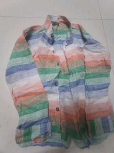 Kids Striped Casual Shirt For 9 To 10 Years