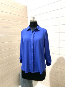 George Pintresty 🌸Blue Long Sleeve Blouse