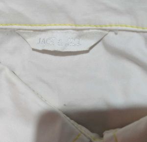 Jack &amp; Jill Vintage White Dress w/ Yellow Buttons