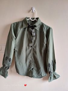 Women Formal Shirt With Cute Lace👔🎀🎗
