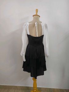 Elegant Black Tiered Mini Dress