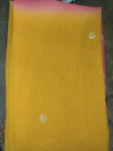 Pinkish Yellow Saree