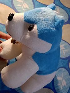 Blue & White Plush Bear