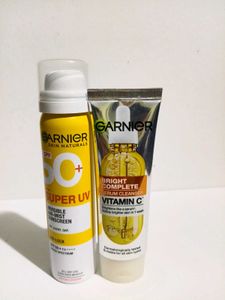 Garnier Sunscreen & Vitamin C Cleanser Duo