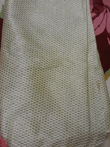 White And Golden Fabric