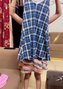 Blue Checkered Tank Top