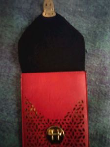Red Floral Pouch