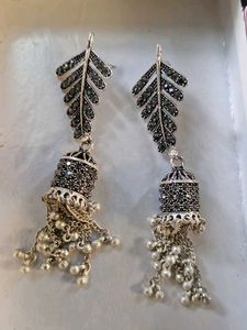 Leaf Jhumka Earrings