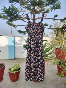 Black sleeveless summer dress