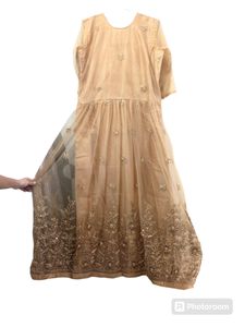 New Gown Beige Colour Bottom With Dupatta Set 🥰👌