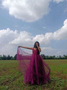 Purple Gown With Pocket
