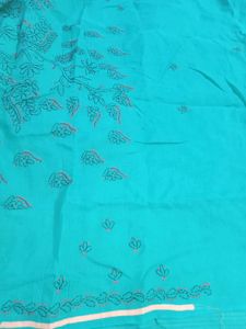 Unstitched Cotton Chicken Kari Suit