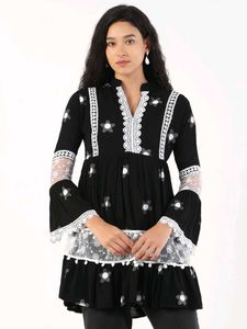 Elegant Black Floral Dress