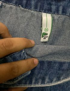 Newme Frayed Hem Wrap Demin Skirt