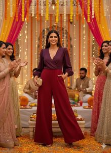 💜🍷Mulberry Muse Magic! 2Tone Wide-Leg Jumpsuit🤩