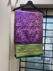 Purple Banarasi Silk Saree