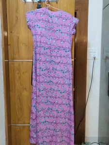 Pink Floral party wear gown