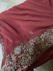 Unique Design Embroidary Saree 🫰🎁