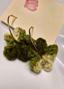 Pair Of Handmade Crochet 🧶 Earrings &amp; Clips