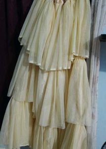 Tiered Yellow Lehenga
