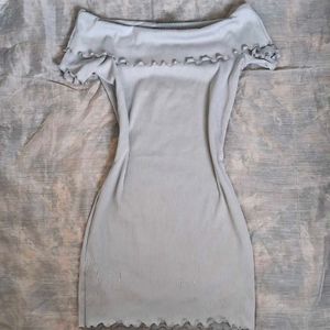 H&M ribbed Off-Shoulder Dress