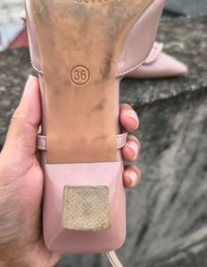 Pinkish Nude Elegant Kitten Heels Pointed Shoes