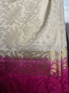Elegant Pink &amp; Gold Silk Saree