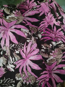 Beautiful Brown And Pink Floral Printed Saree