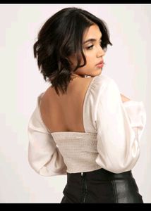 White Strechable Top For Women