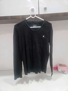 Benetton Black V-Neck Long Sleeve