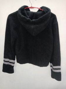 Woolen Crop Hoodie
