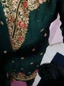 Elegant beads stone georgette with chudi dar Salwa