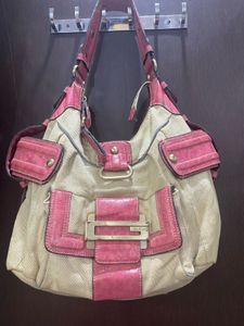 Guess Y2K Pink &amp; Beige Shoulder Bag