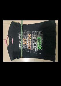 Combo Of Black T-shirt &amp; Baby Pink Skinny Fit Jean