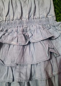 Cute Denim Ruffle Dress