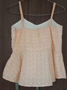 Embroidered Peplum Tank Top