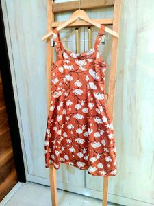 Printed Satin Dress Bust Size-26